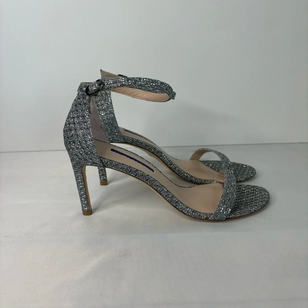 NWOT Stuart Weitzman stiletto silver heels‎ size 9.5